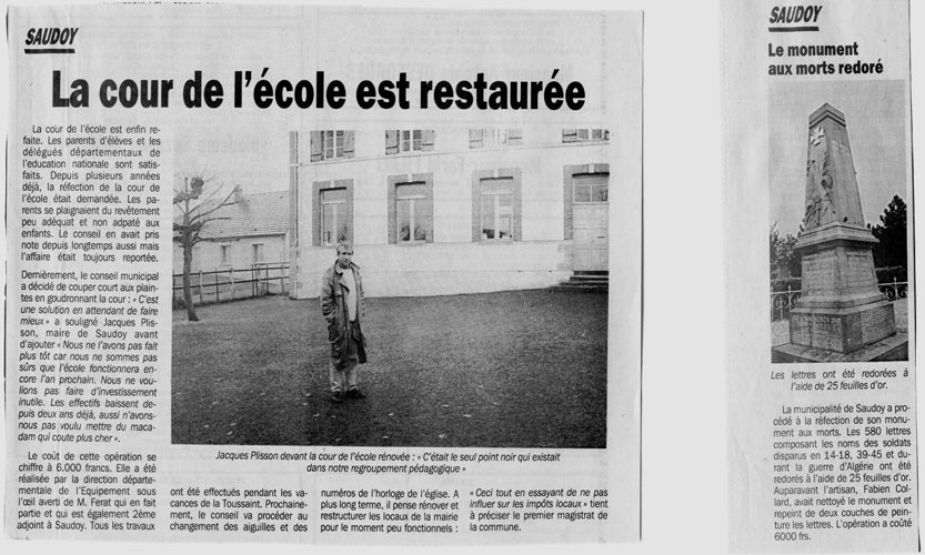 cour ecole et dorures monument aux morts